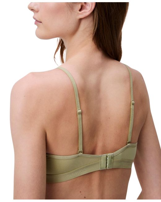 Calvin Klein Brown Form To Body Lightly Lined Triangle Bralette Qf6758
