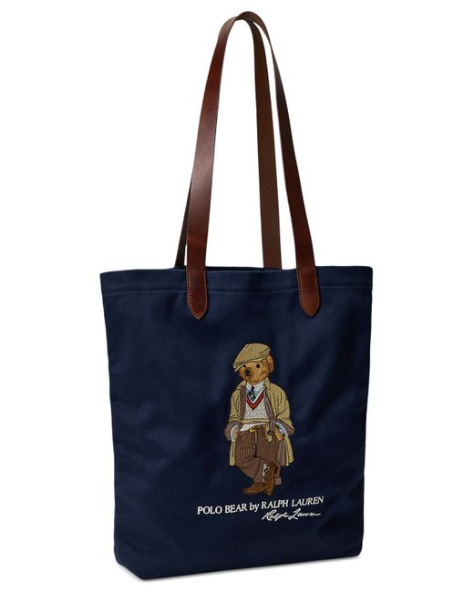 Polo Ralph Lauren Blue Polo Bear Twill Shopper Tote for men