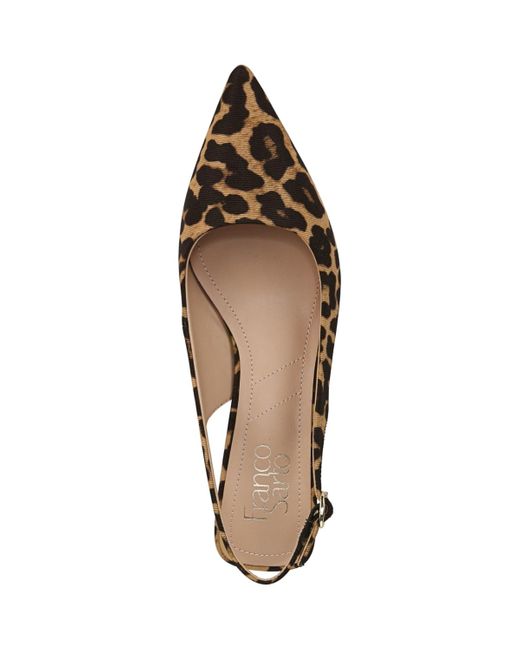 Franco Sarto Brown Jaden Pointed Toe Slingback Pumps