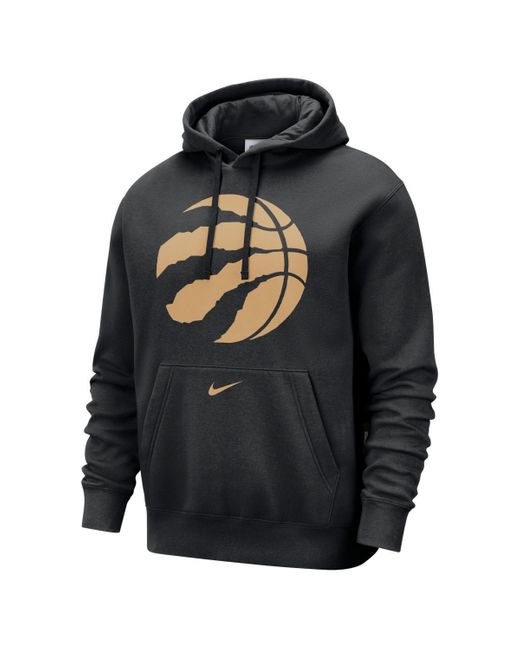 Nike Black Toronto Raptors 2024/25 City Edition Essential Club Pullover Hoodie for men