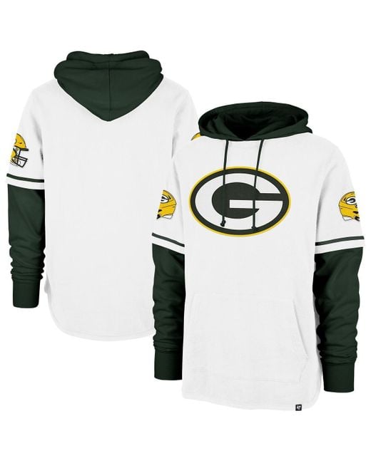 '47 Black Green Bay Packers Trifecta Shorts Sweatshirt Pullover Hoodie for men