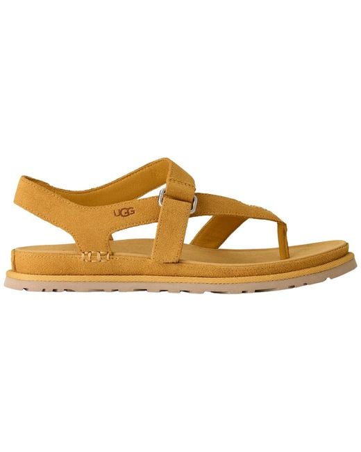Ugg Metallic Goldengaze Open Toe Flat Sandals