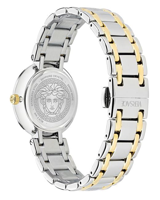 Versace Metallic Swiss Antlia Two-tone Bracelet Watch 34mm