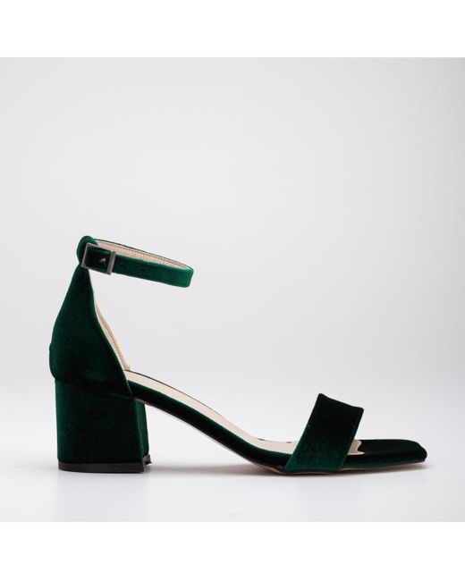 Forever & Always Shoes White Iva Low Block Heel Sandals