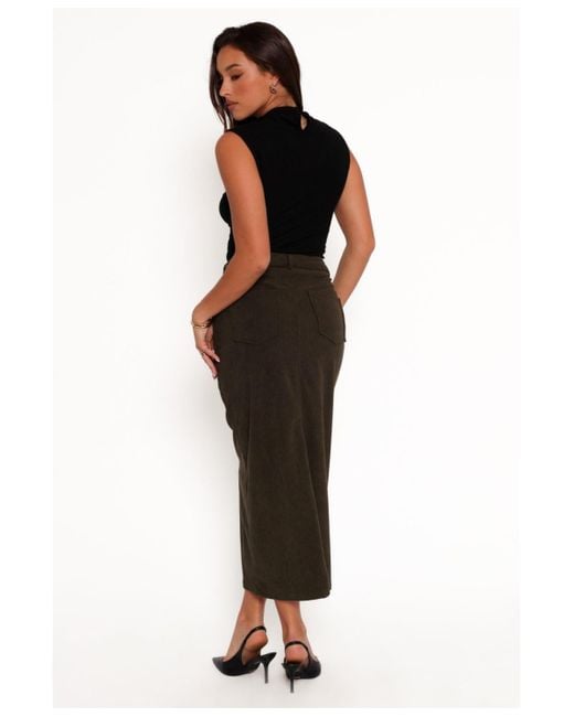 Petal & Pup Brown Myra Corduroy Midi Skirt