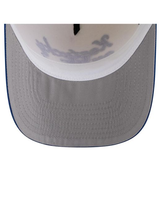 KTZ Blue Cream/royal Kentucky Wildcats Vintage Chainstitch 9fifty A-frame Snapback Hat for men