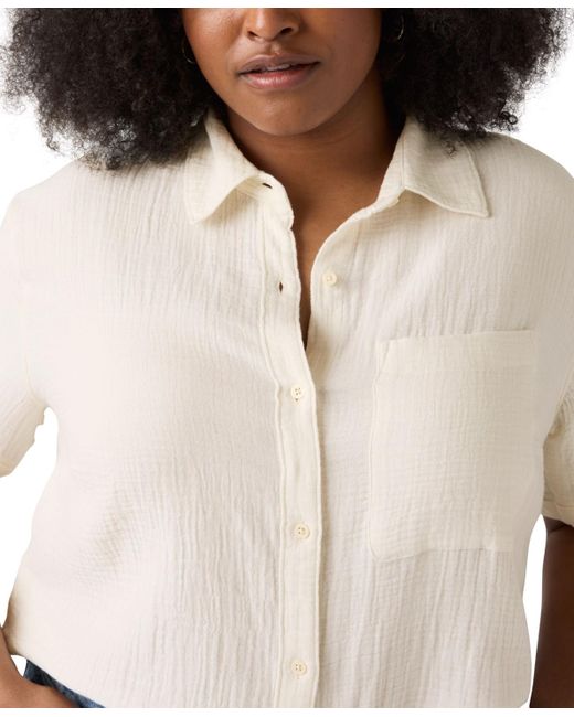 Levi's Natural Plus Size Darlene Cotton Short-sleeve Shirt