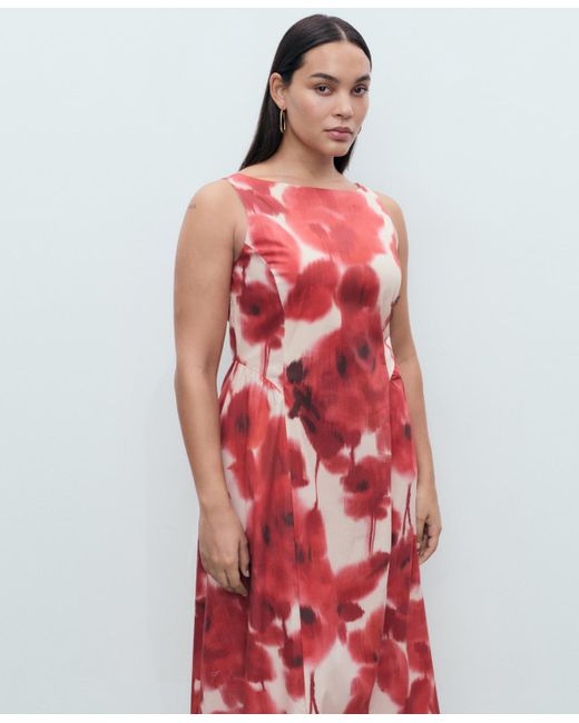 Mango Floral-print Flared Dress | Lyst