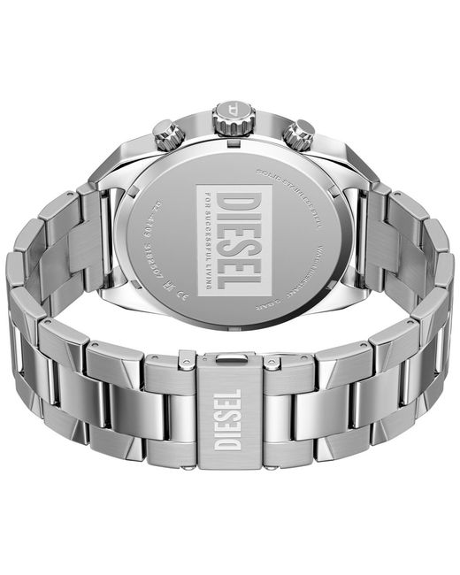 DIESEL Metallic Spiked Quartz Chronograph Stainless Steel Watch for men