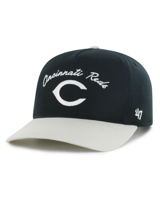'47 Black Cincinnati Reds Stable Hitch Adjustable Hat