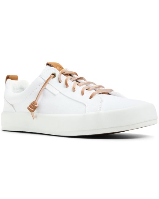 Sperry Top-Sider White Bermuda Beach Twill Lace Up Sneakers