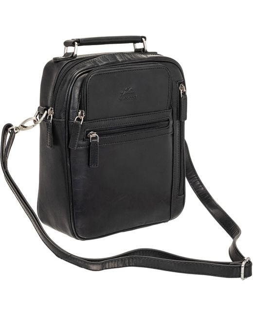 Mancini Black Buffalo Large Bag for men
