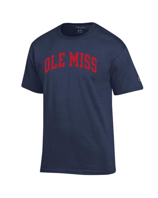 Champion Blue Ole Miss Rebels Basic Arch T-shirt for men
