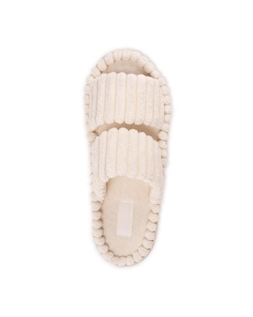 Muk Luks Natural Double Strap Slide Slipper