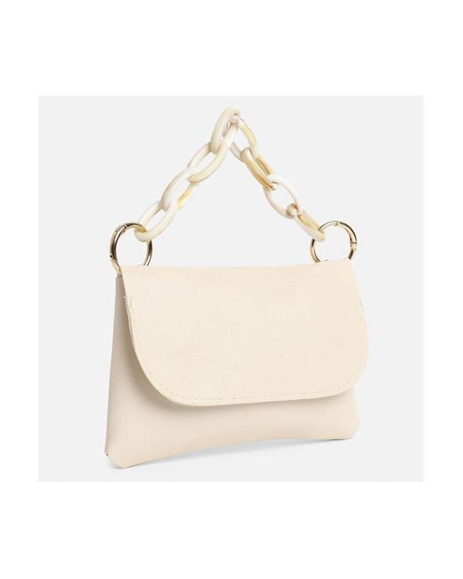 Haute Sauce White Textured Chainlink Sling Bag
