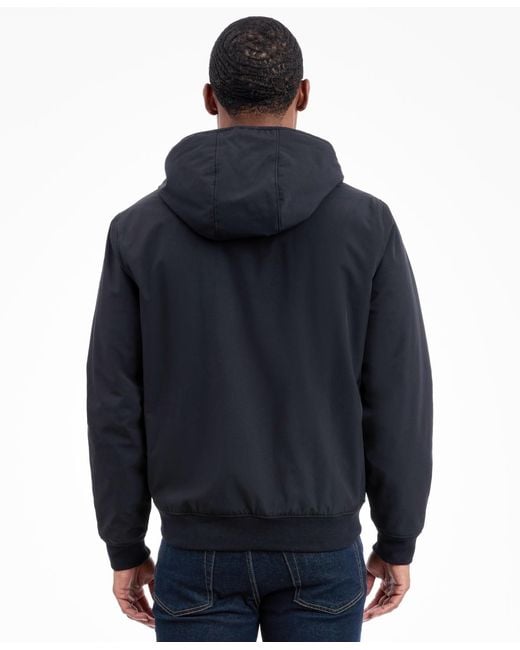 Michael Kors Blue Hooded Softshell Jacket for men