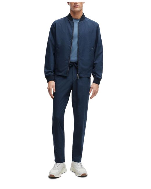Boss Blue Boss By Wrinkle-resistant Slim-fit Jacket for men
