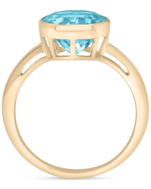 Macy's Blue Bezel Circle Solitaire Statement Ring (3-3/4 Ct. T.w.