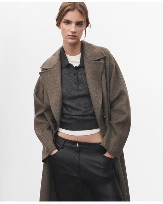 Mango Natural Handmade Oversized Wool Coat