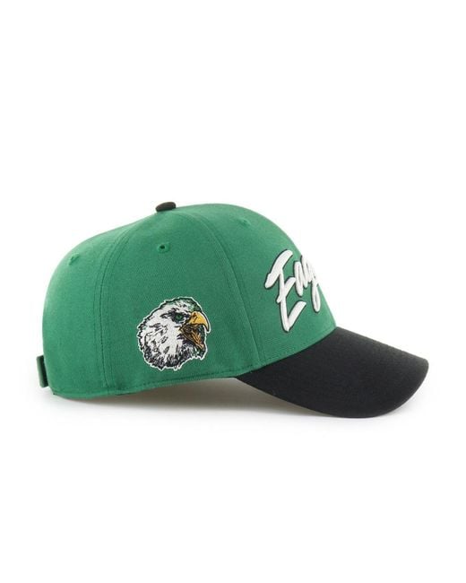 '47 Green Philadelphia Eagles Mvp Throwback Adjustable Wool-blend Baseball Hat for men