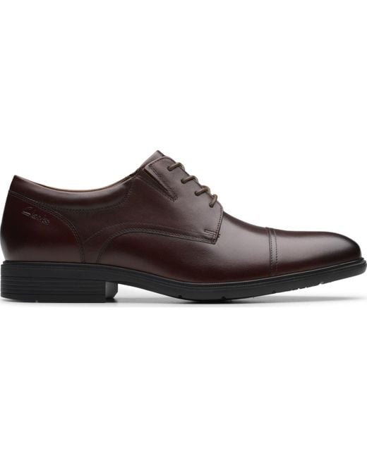 Clarks Brown Steadwell Cap Toe Dress Shoe for men