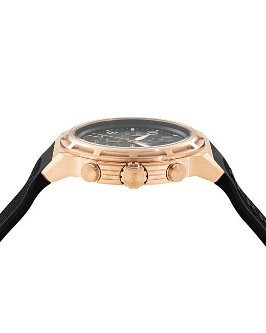 Ferragamo Multicolor Swiss Chronograph Sport Black Silicone Strap Watch 44mm for men