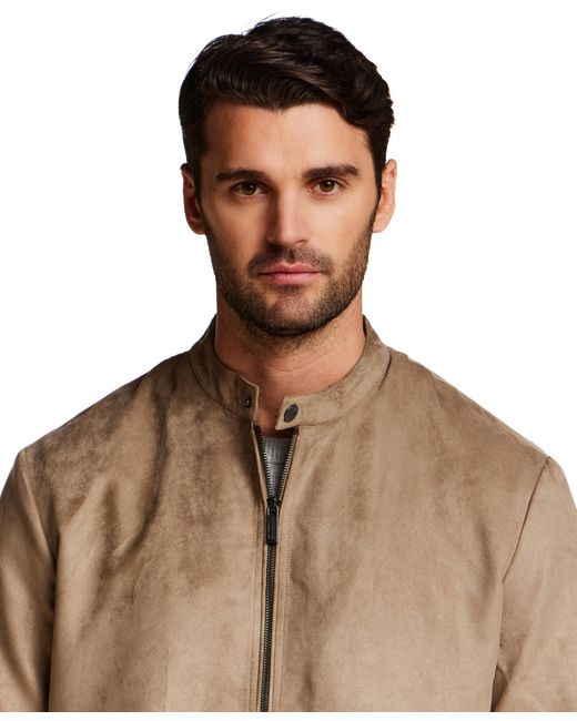 Weatherproof Natural Moto Microsuede Jacket for men