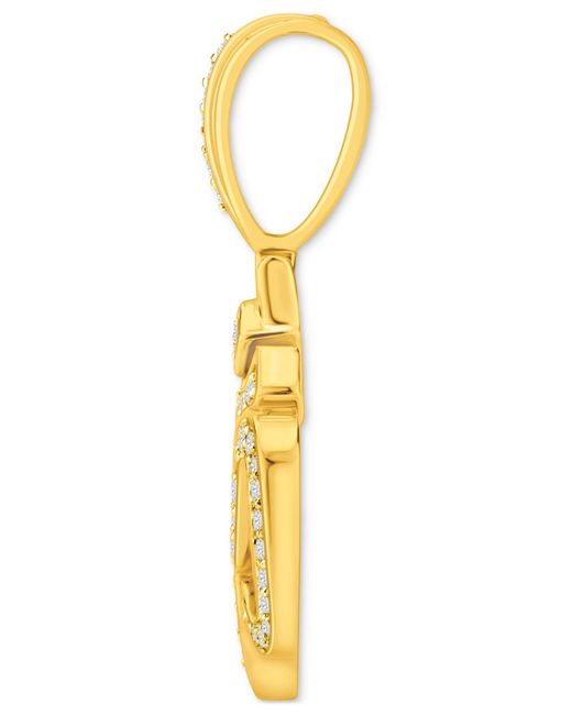 Macy's Metallic Diamond Polished Om Symbol Pendant (1/2 Ct. T.w. for men
