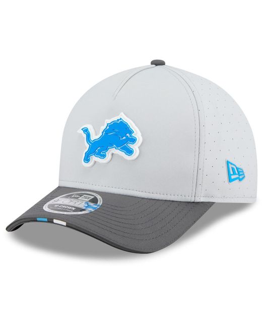 KTZ Blue Gray/graphite Detroit Lions 2025 Nfl Training Camp A-frame 9forty Adjustable Hat for men