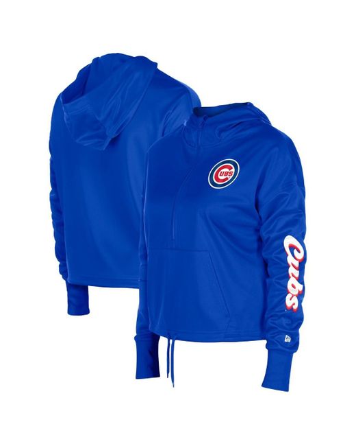 KTZ Blue Chicago Cubs Half-zip Hoodie