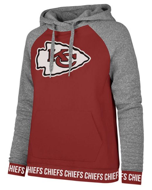 47 Brand Red Kansas City Chiefs Revolve Hooded Sweatshirt