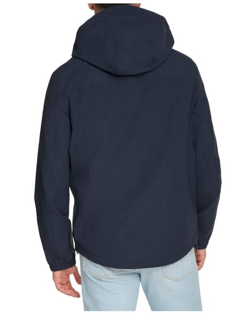Levi's Blue Hooded Rain Jacket for men