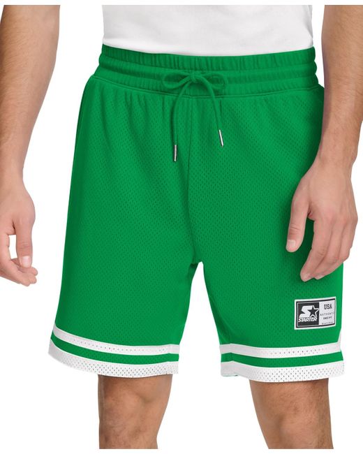 Starter Green Classic-fit 8" Mesh Basketball Shorts for men