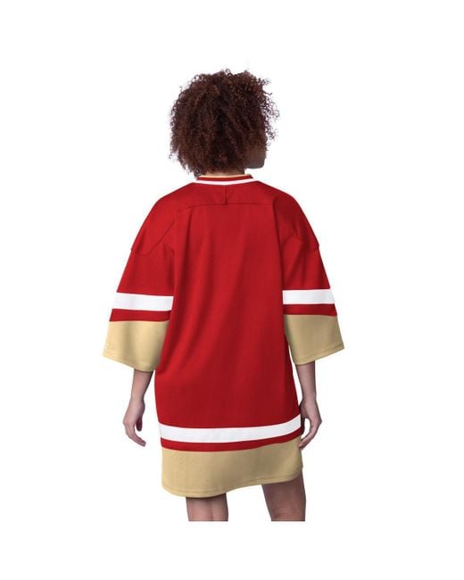 Starter Red San Francisco 49ers Slap Shot 3/4 Sleeve Sneaker Dress