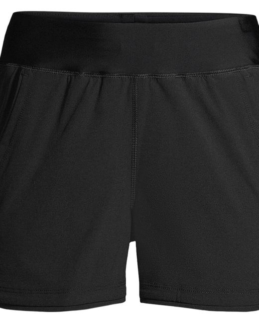 Lands' End Black Plus Size Sunshade Upf 50 3" Board Shorts