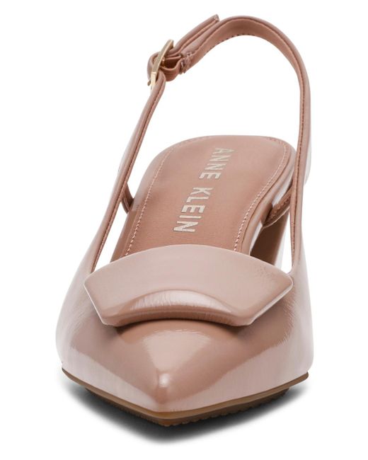 Anne Klein Pink Renetta Slingback Block Heel Pumps