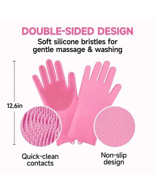 Aronkl Pink 2 Piece Pet Bathing Kit