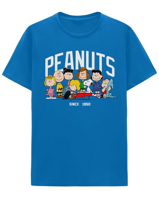 Hybrid Blue Peanuts Short Sleeve T-shirt for men