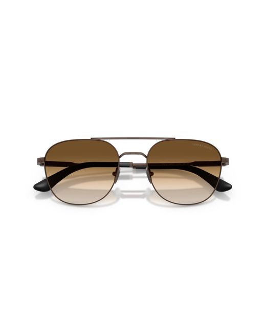 Giorgio Armani White Rectangle Sunglasses for men