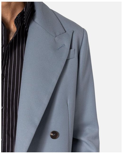 MNML Blue Double Breasted Jacket for men