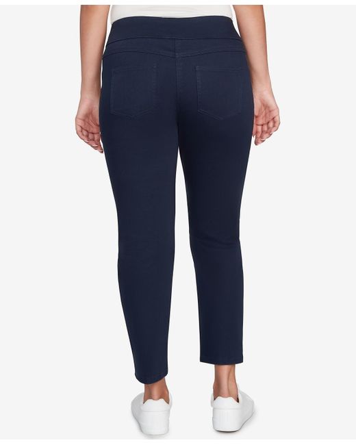 Ruby Rd Blue Petite Soft Denim Faux Pocket Pants