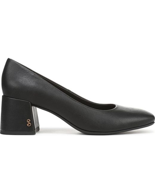 Sam & Libby Black Gianella Block Heel Pumps