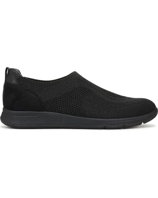 LifeStride Black Respect Washable Round Toe Slip On Sneakers