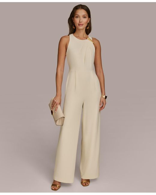 Donna Karan Natural Hardware-trim Straight-leg Jumpsuit