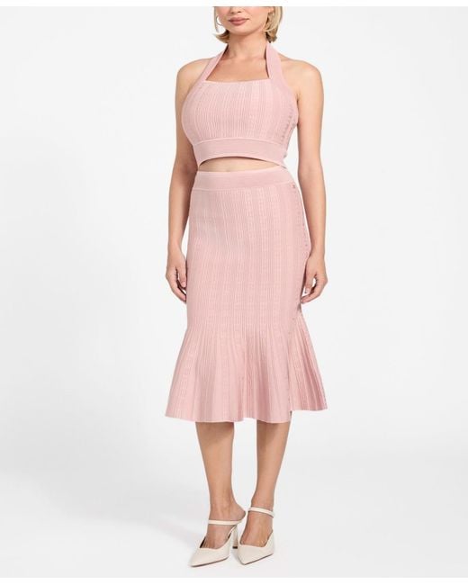Guess Pink Sofie Halter Sweater