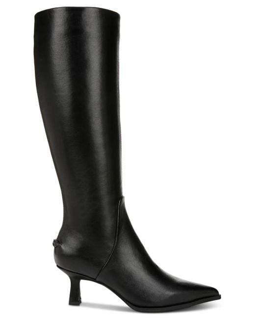 Circus by Sam Edelman Black Yulia Kitten Heel Dress Boots Regular Wide Calf