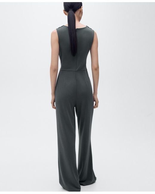 Mango Gray Long Knot Jumpsuit
