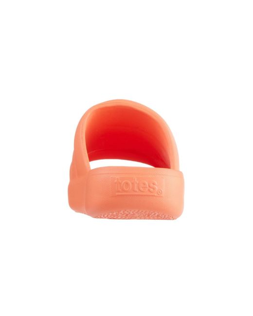 Totes Orange Molded Puffy Slide