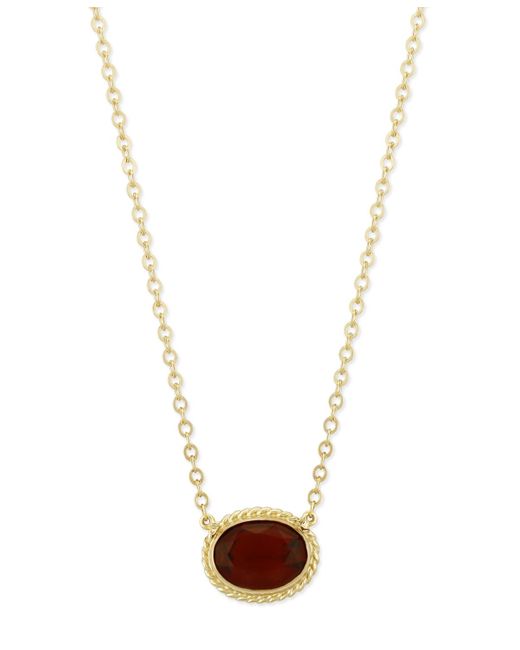 Macy's Metallic Gemstone Twist Gallery Necklace