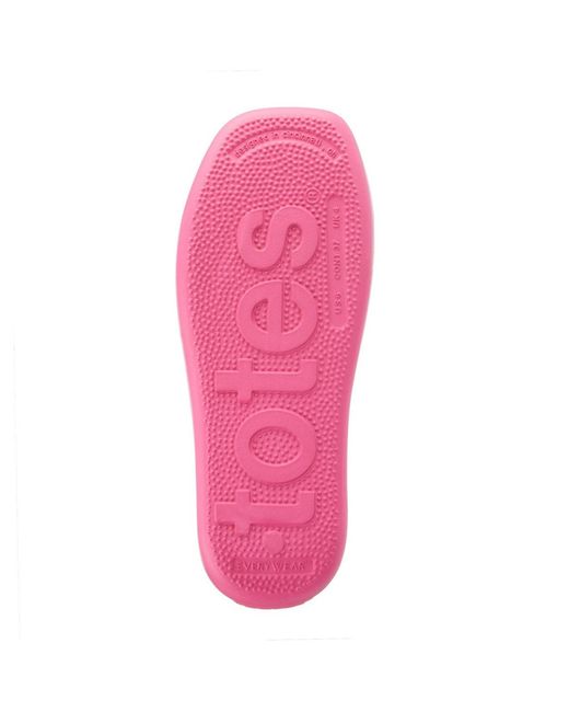 Totes Pink Molded Puffy Slide